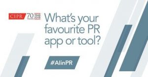 Logo "What's your favourite PR app or tool?"